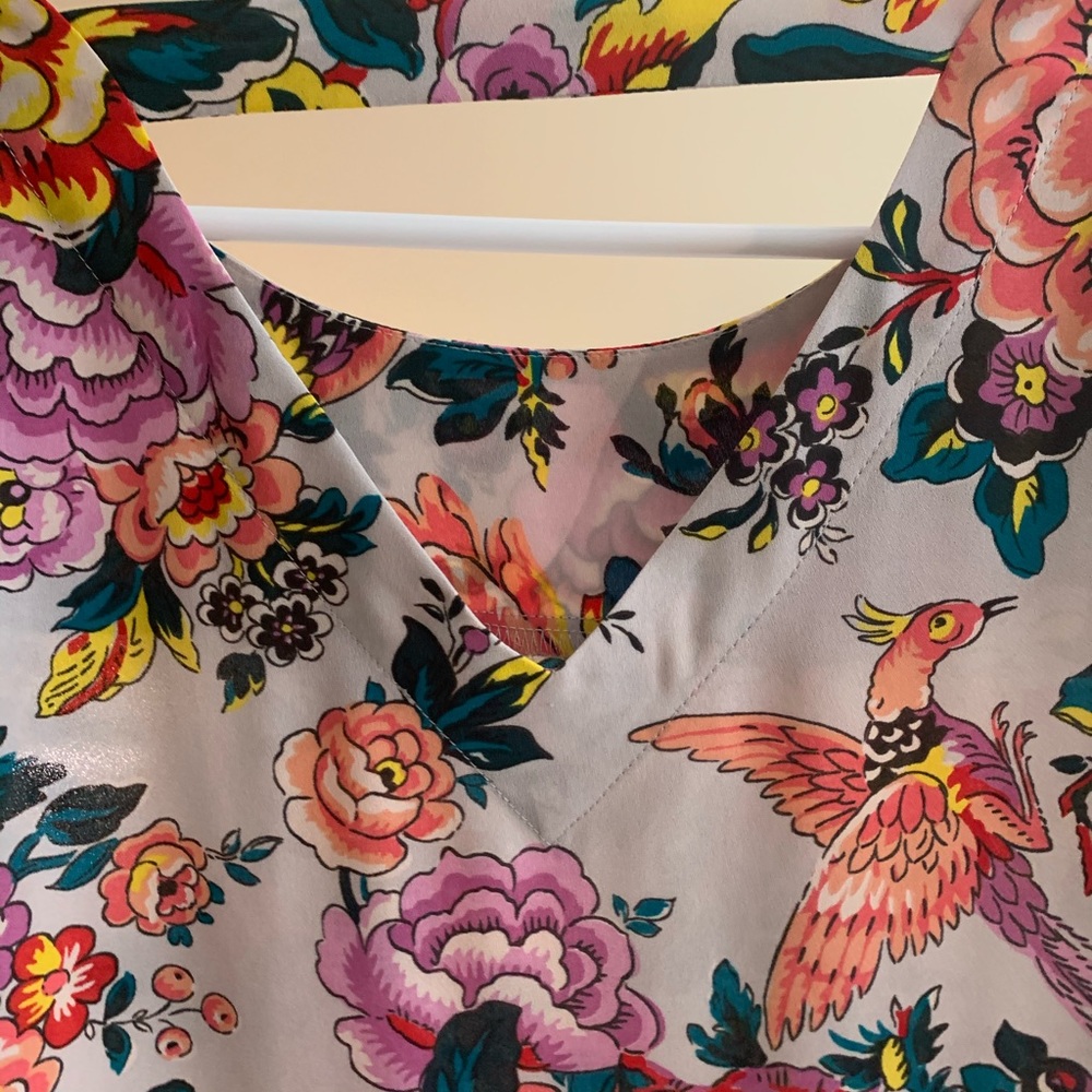 Loft cap-sleeve blouse